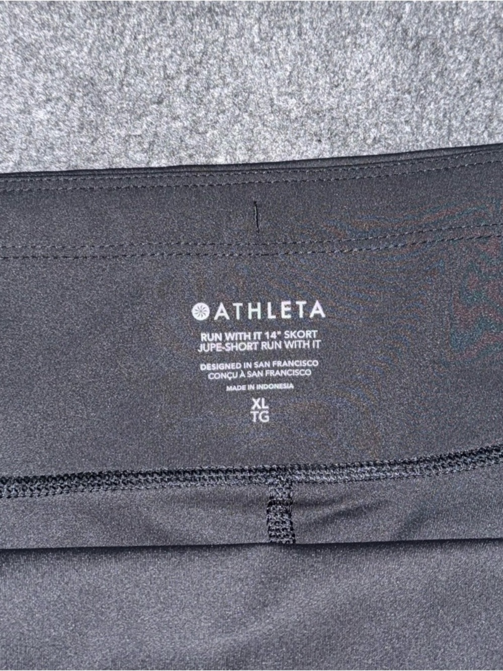 Athleta Run With It Skort High Rise 14" Black Size XL Athleisure Tennis Sporty - Picture 6 of 8